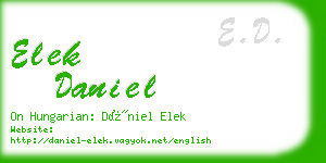 elek daniel business card